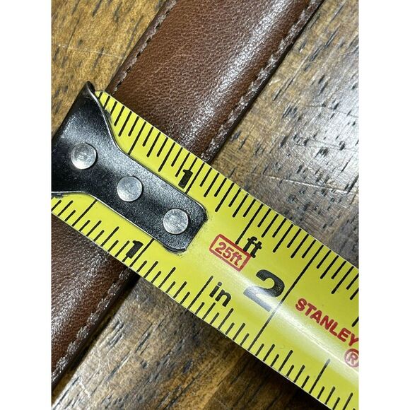Brighton Belt  Brown Smooth Leather Silver Tone Size 34 Large Western - Picture 4 of 8